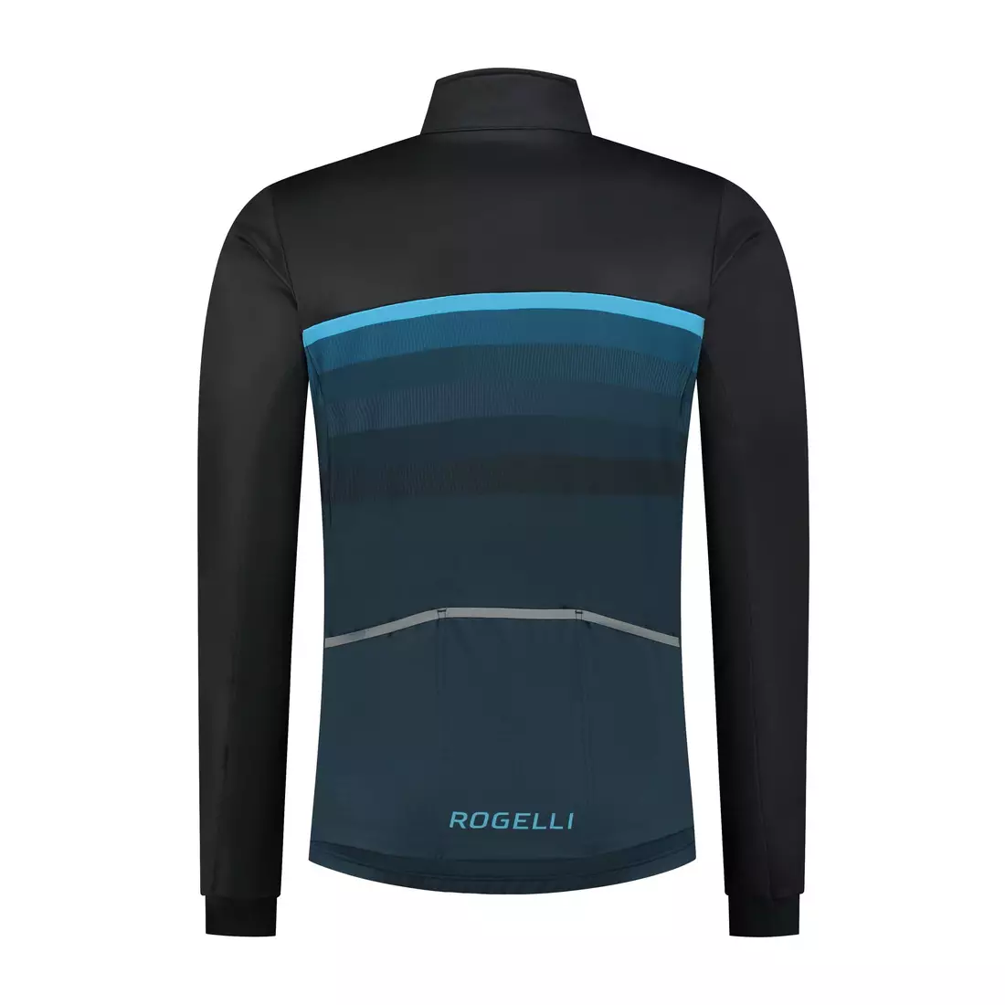 Geaca de iarna pentru ciclism Rogelli HERO II, neagra si albastra