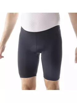 KAYMAQ ELBAS-100 Pantaloni scurti de ciclism pentru bărbați fără bretele, negri