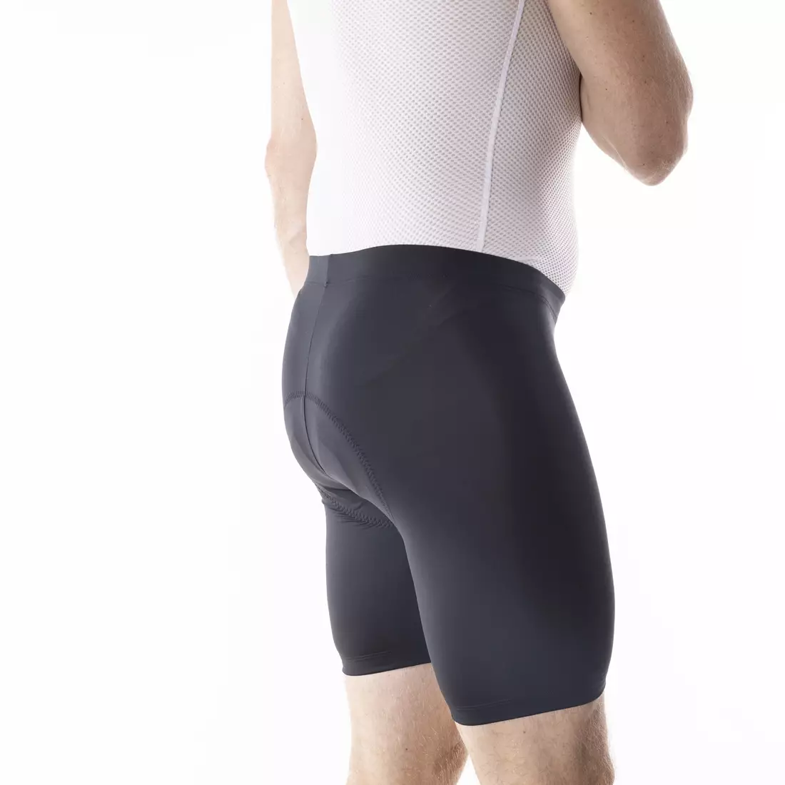 KAYMAQ ELBAS-100 Pantaloni scurti de ciclism pentru bărbați fără bretele, negri