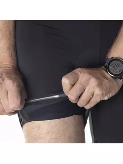KAYMAQ ELBBAS-01 Pantaloni scurti de ciclism pentru bărbați cu bretele, negri