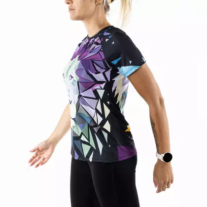 KAYMAQ POLYGONAL LION PRO MESH Tricou pentru femei pentru sport/cursă de alergare