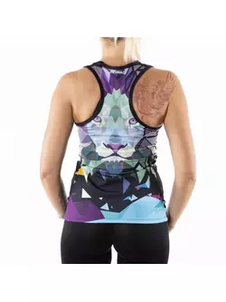 KAYMAQ POLYGONAL LION Tank Top pentru femei tricou sport cu bretele