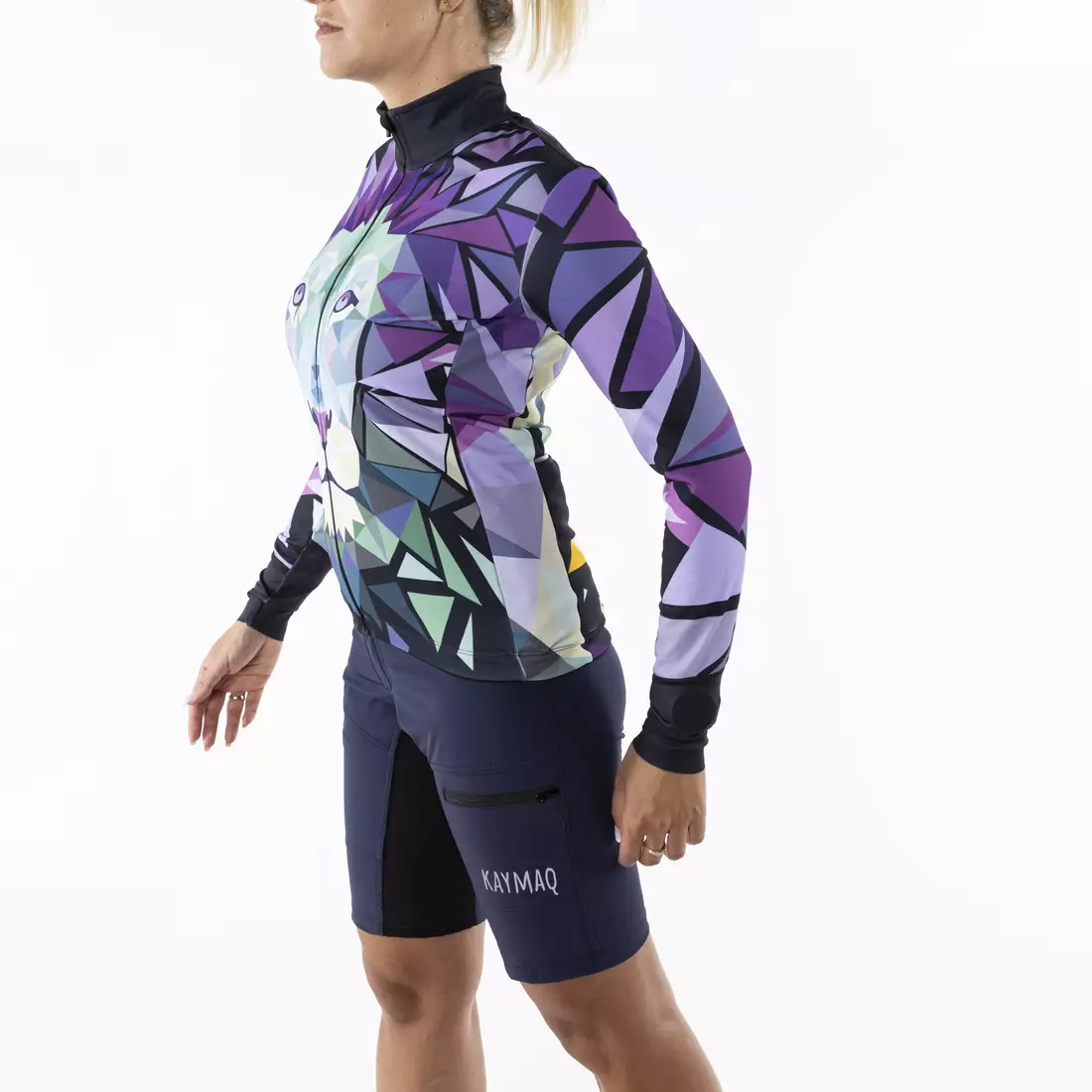 KAYMAQ POLYGONAL LION tricou de ciclism feminin THERMAL PRO ELTHWPRO-1