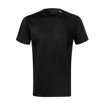 MALFINI CHANCE GRS Tricou sport pentru bărbați, mânecă scurtă, poliester micro din materiale reciclate, negru 8100113