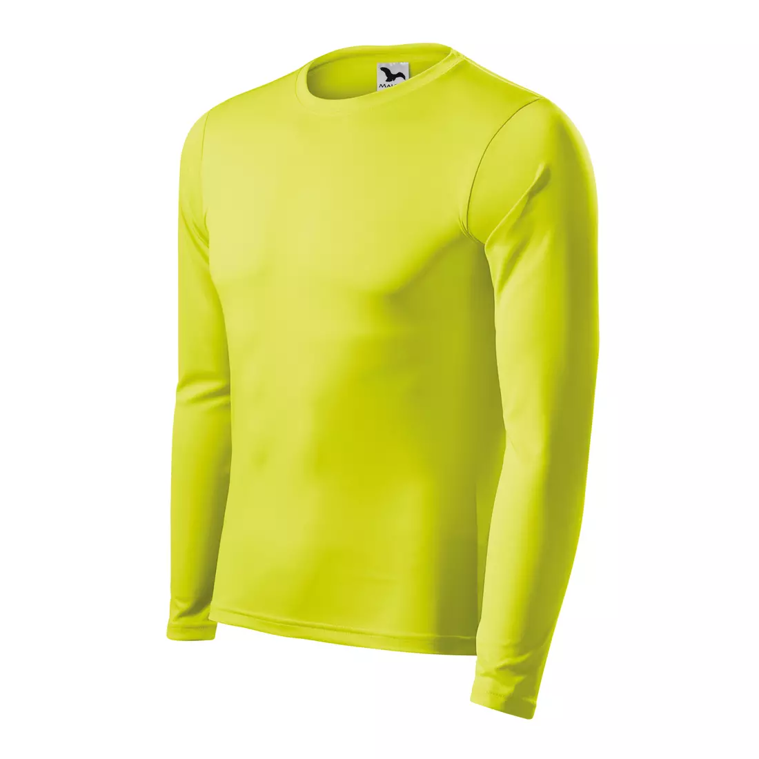 MALFINI PRIDE Tricou sport pentru bărbați cu mâneci lungi, galben neon 1689012