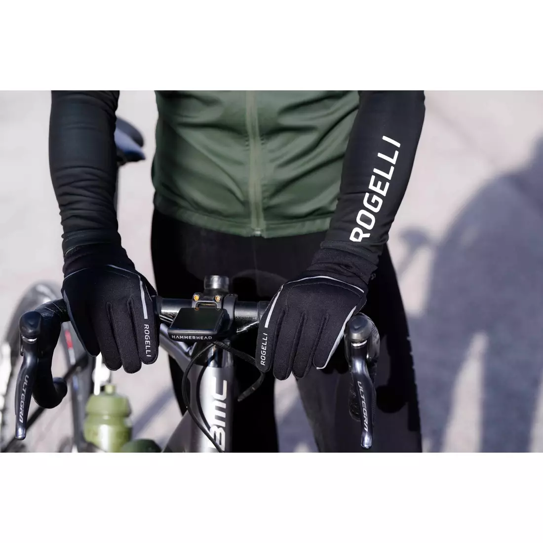 Mănuși de iarnă pentru ciclism Rogelli APEX, negre