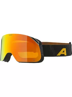 Ochelari de schi/snowboard ALPINA, îmbunătățire a contrastului BLACKCOMB Q-LITE BLACK-YELLOW MATT sticla Q-LITE ORANGE S2