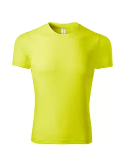 PICCOLIO PIXEL Tricou sport tip T-shirt, mânecă scurtă, bărbați, galben neon, 100 % poliester P819012