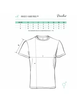 PICCOLIO PIXEL Tricou sport tip T-shirt, mânecă scurtă, bărbați, turcoaz, 100 % poliester P814412