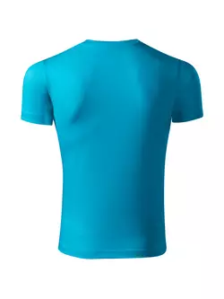 PICCOLIO PIXEL Tricou sport tip T-shirt, mânecă scurtă, bărbați, turcoaz, 100 % poliester P814412