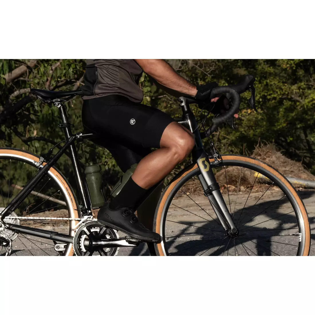 Pantaloni scurți de ciclism POWER pentru bărbați Rogelli fără bretele