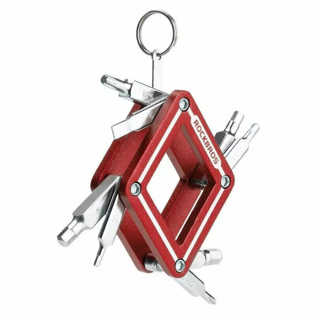 Rockbros Set de chei multitool cu 8 funcții, Roșu 43210018001