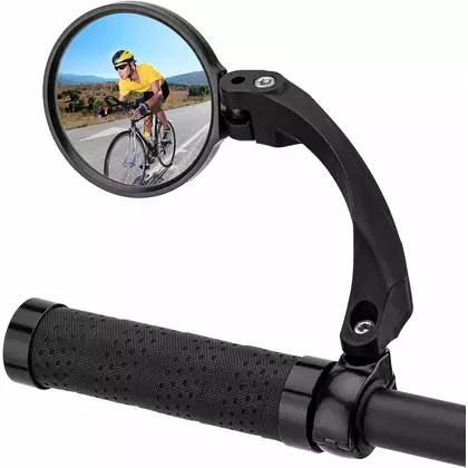 Rockbros oglindă de bicicletă cu o clemă de ghidon, stânga, negru 26210001003
