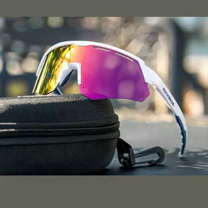 Ochelari de sport Rockbros cu polarizare, 4 lentile interschimbabile, corecție, alb 14210006001