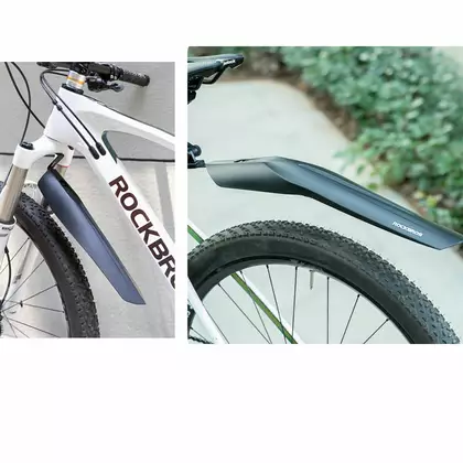 Rockbros Set de noroi pentru bicicletă pentru roți de 22&quot;-24&quot; MTB, Față + Spate, Negru 28210004001