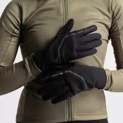 Mănuși de ciclism de iarnă Rogelli APEX, negre