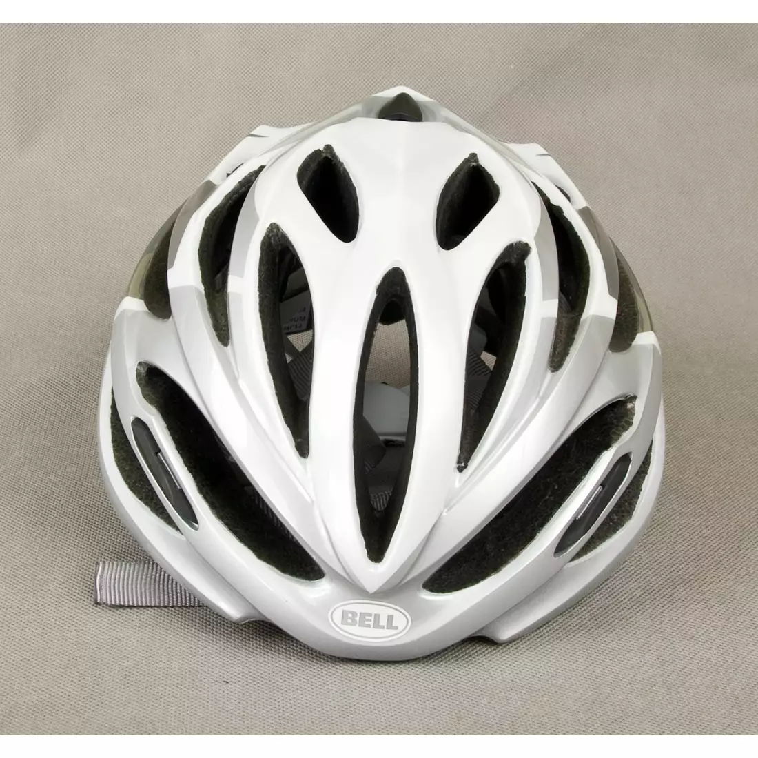 BELL ARRAY - casca de bicicleta - drum, culoare: Alb si argintiu