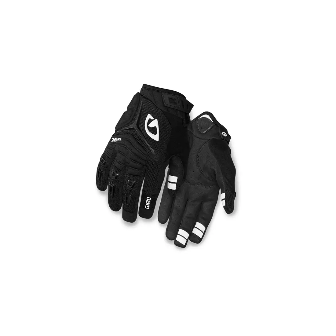 Mănuși de ciclism GIRO XEN, alb-negru