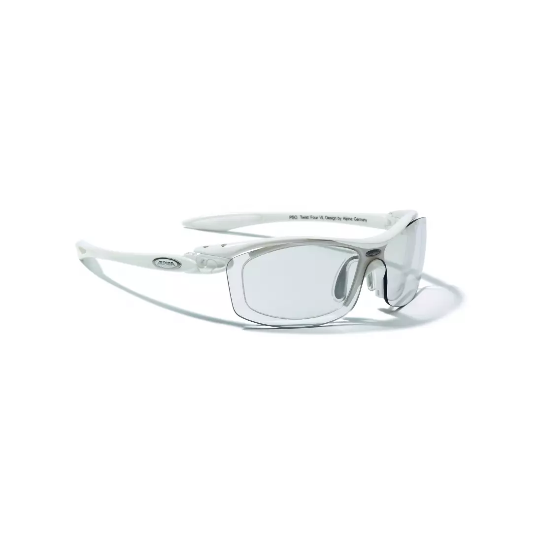 Ochelari fotocromatici ALPINA SS17 PSO TWIST FOUR VL+ + corecție A8600110, alb, sticlă: CV + negru S1