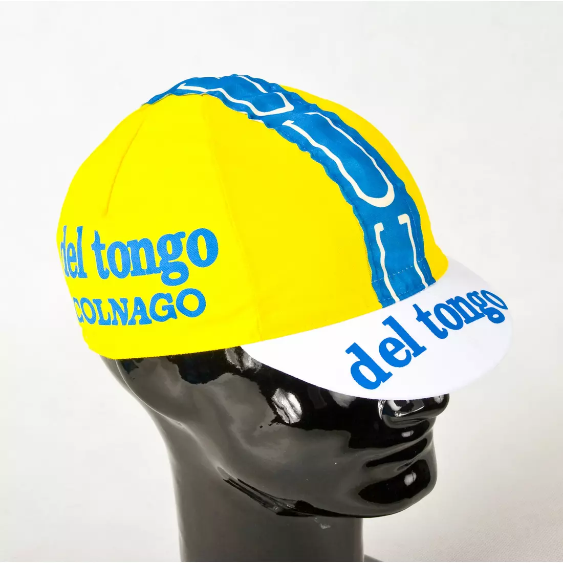 Șapcă de ciclism Apis Profi DEL TONGO, galben și alb