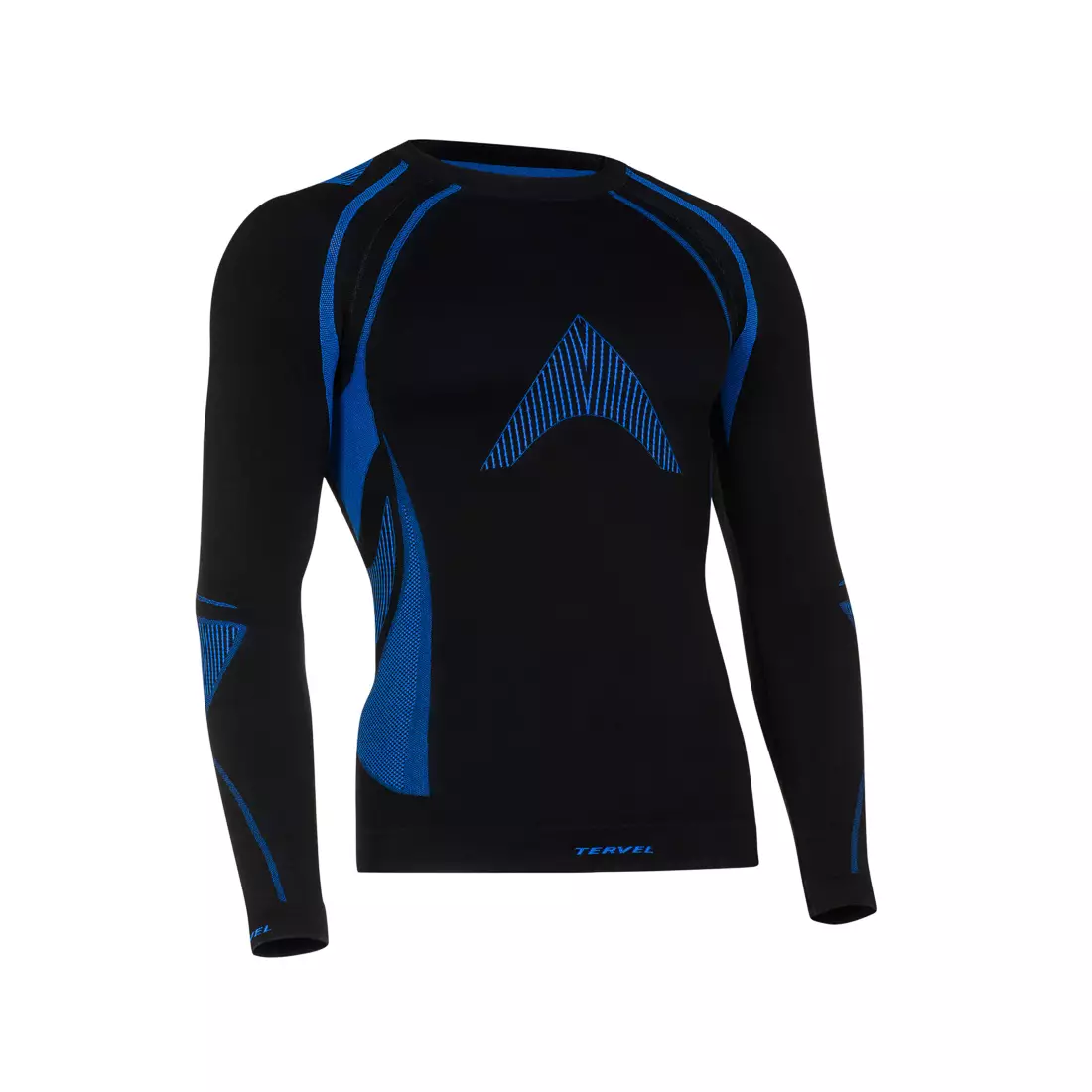 TERVEL - OPTILINE MOD-02 - tricou termic pentru bărbați cu mâneci lungi, culoare: negru și albastru
