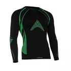TERVEL - OPTILINE MOD-02 - tricou termic pentru bărbați cu mâneci lungi, culoare: negru și verde