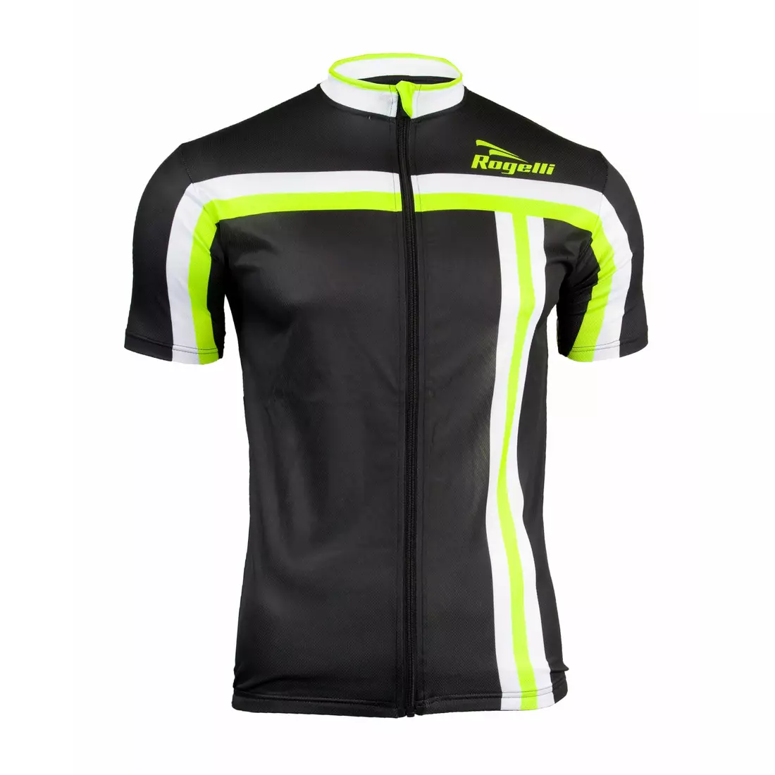 Tricou pentru ciclism bărbați ROGELLI BRESCIA 001.066, negru și fluoro