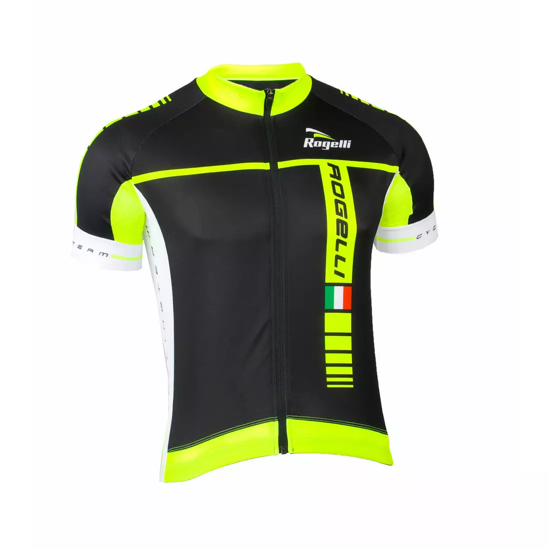 Tricou pentru ciclism bărbați ROGELLI UMBRIA, 001.230, negru și fluoro