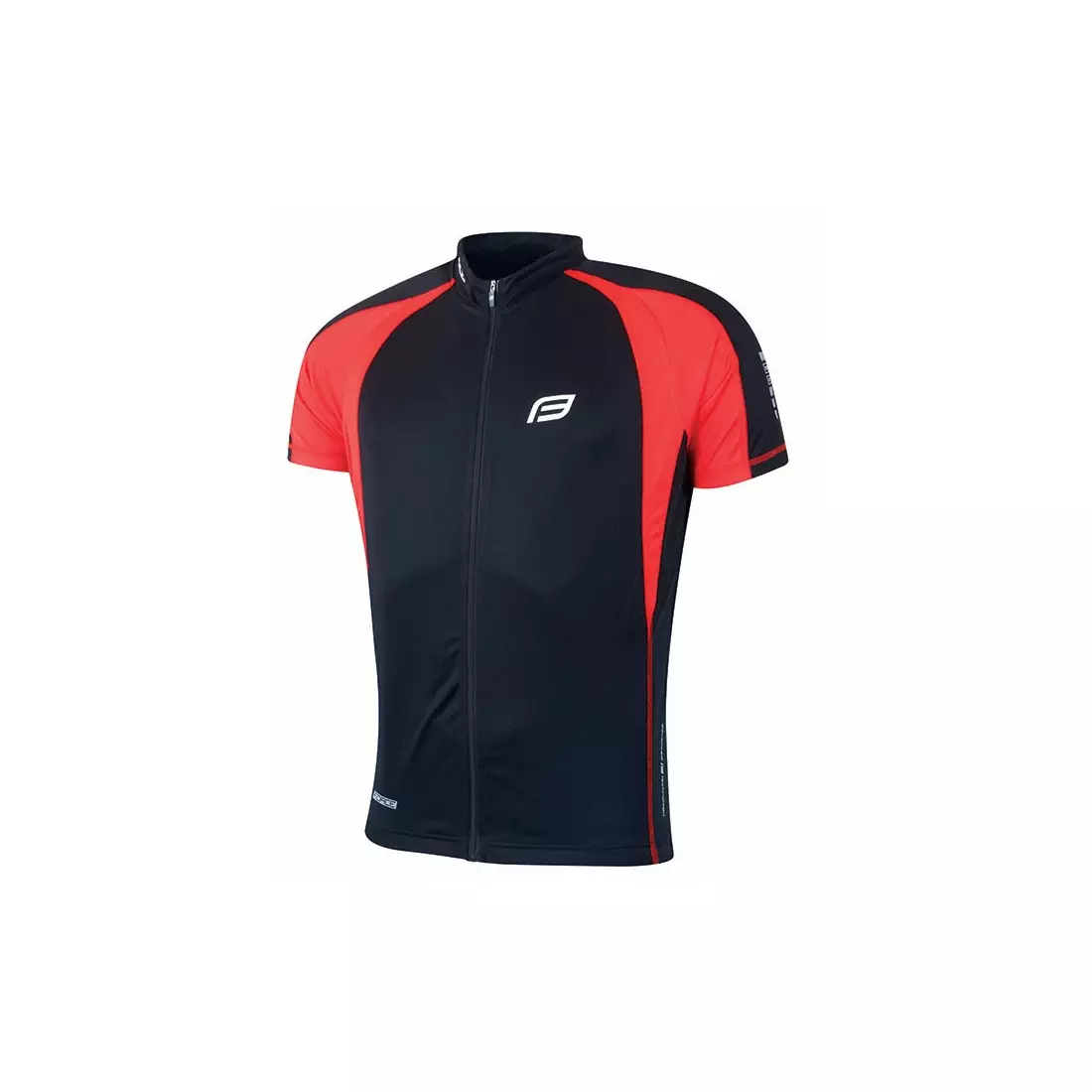 FORCE T10 tricou de ciclism, negru și roșu 900102