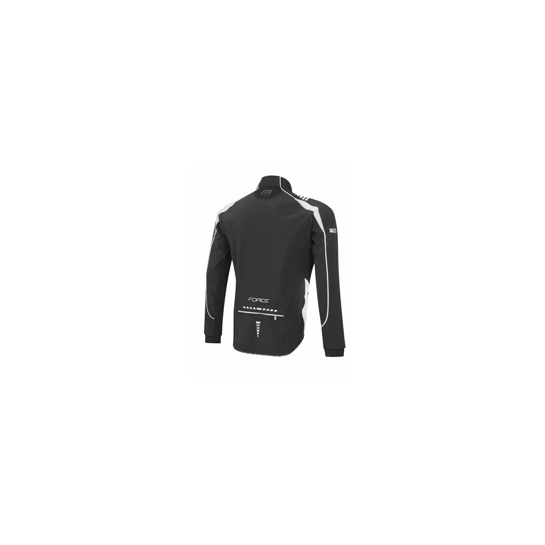 Jachetă de ciclism softshell FORCE X72 pentru bărbați, alb-negru 89992