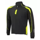 Jachetă pentru biciclete softshell FORCE X72 pentru bărbați negru-fluor 89994