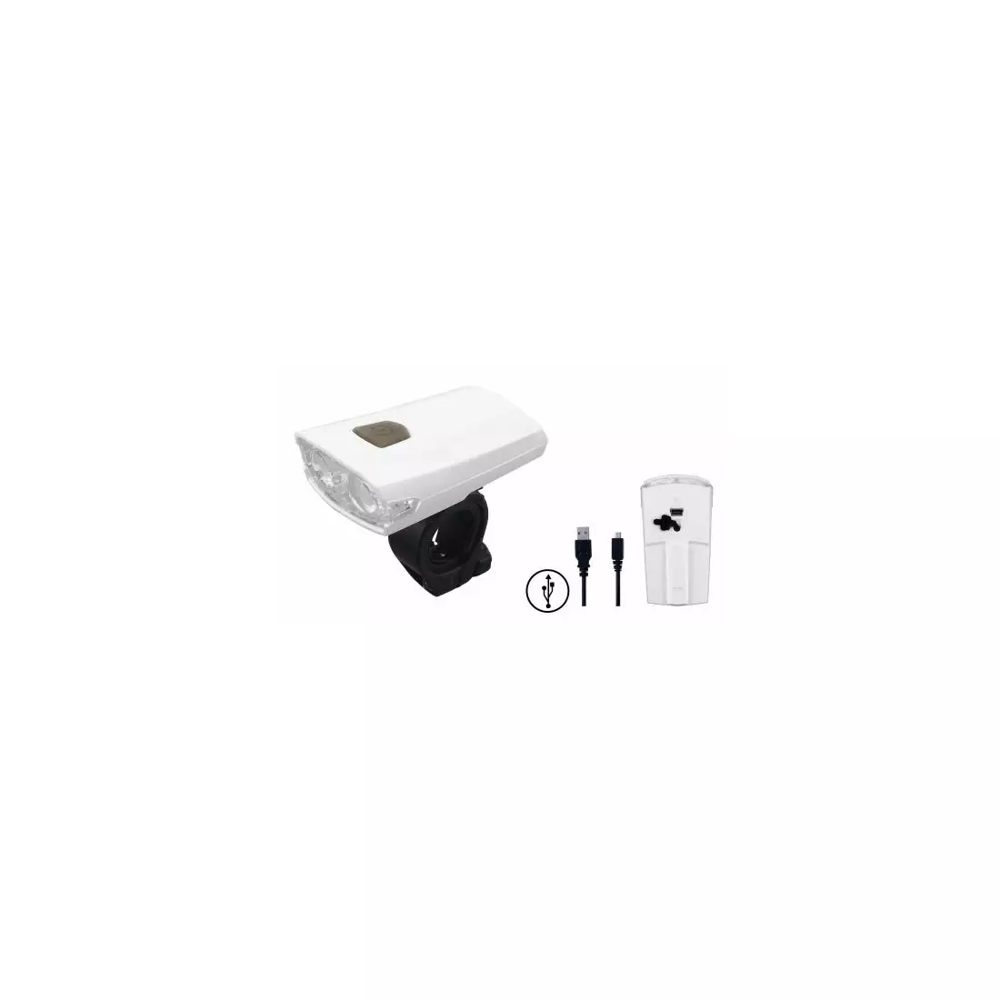 Lampa frontala USB TORCH HIGH BEAMER alb TOR-54003