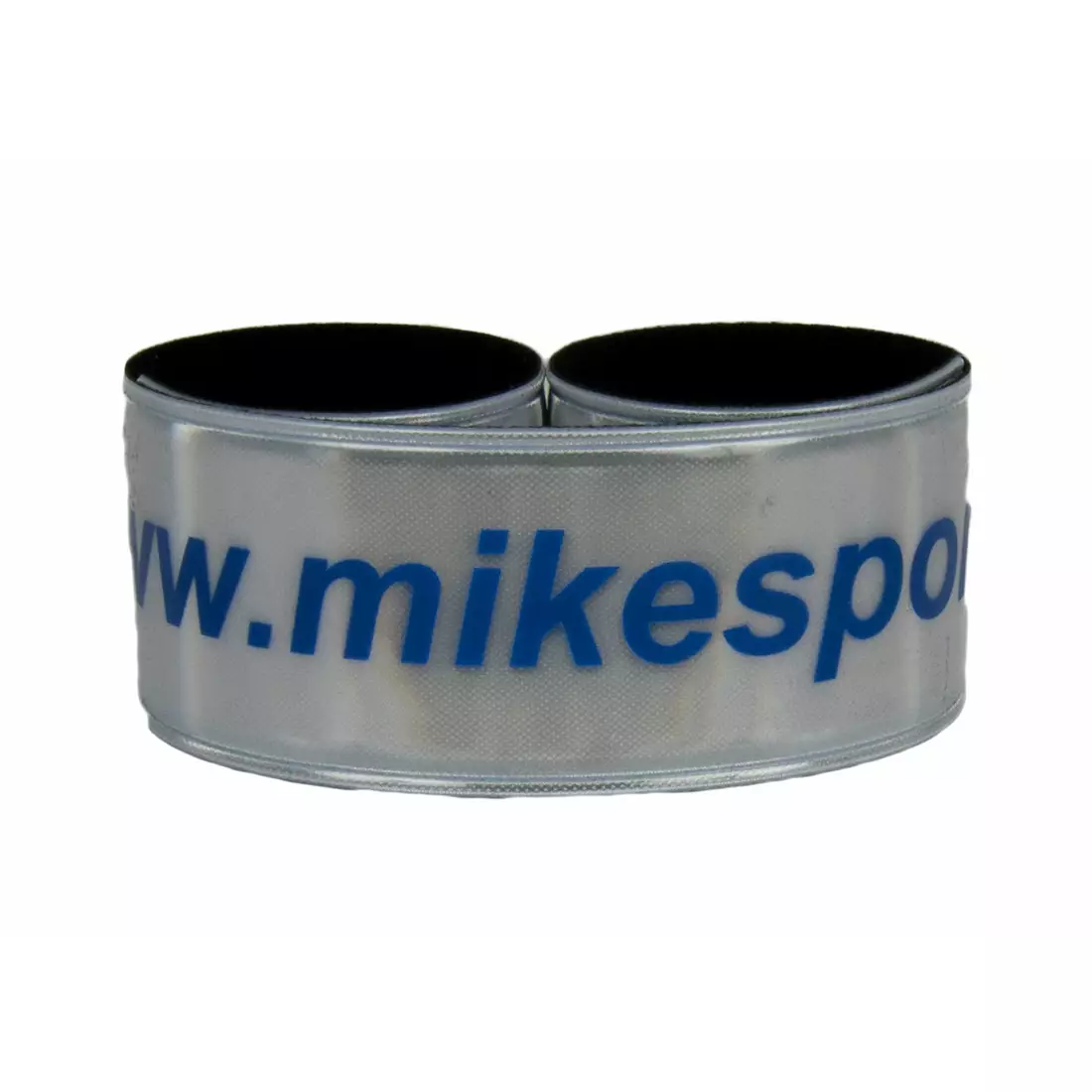 Mikesport - banderola reflectorizanta. logo - argintiu