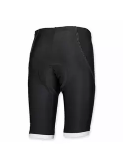 Pantaloni scurți ciclism bărbați ROGELLI BIKE 002.408 POSADA, fără bretele, alb-negru