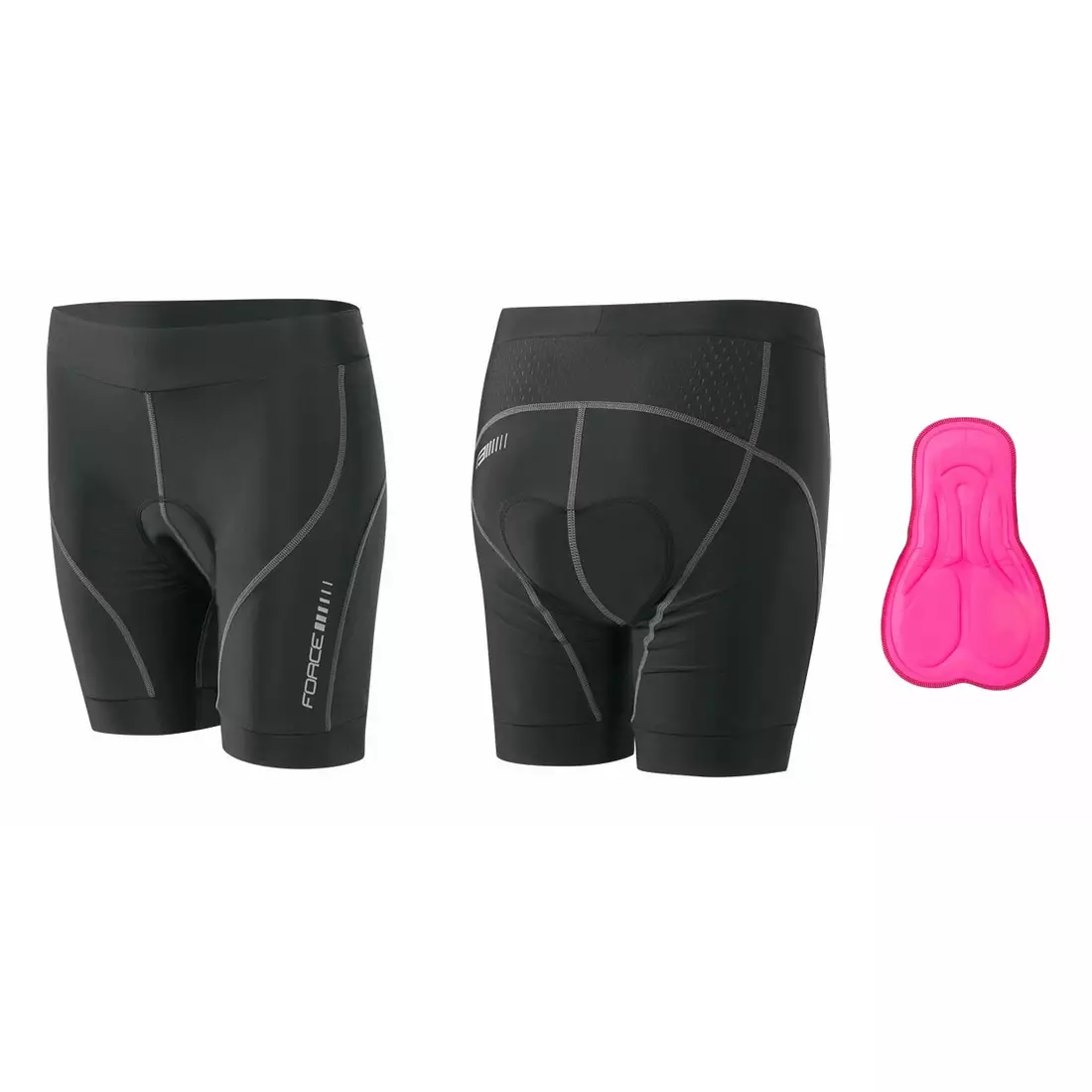 Pantaloni scurți de ciclism pentru femei FORCE LADY-1 900235