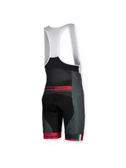 Pantaloni scurți pentru ciclism bărbați ROGELLI BIKE 002.438 ANDRANO, culoare: negru și roșu
