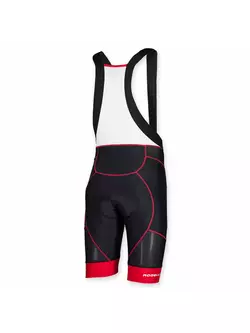 ROGELLI BIKE 002.448 PORRENA pantaloni scurți pentru ciclism bărbați, bretele, culoare: negru și roșu
