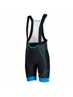 ROGELLI BIKE 002.449 PORRENA pantaloni scurți pentru ciclism bărbați, bretele, culoare: negru și albastru