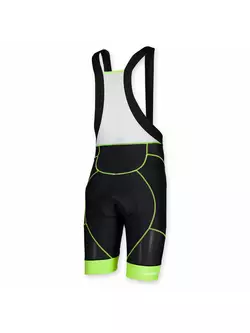 ROGELLI BIKE 002.450 PORRENA pantaloni scurți pentru ciclism bărbați, bretele, culoare: negru-fluor