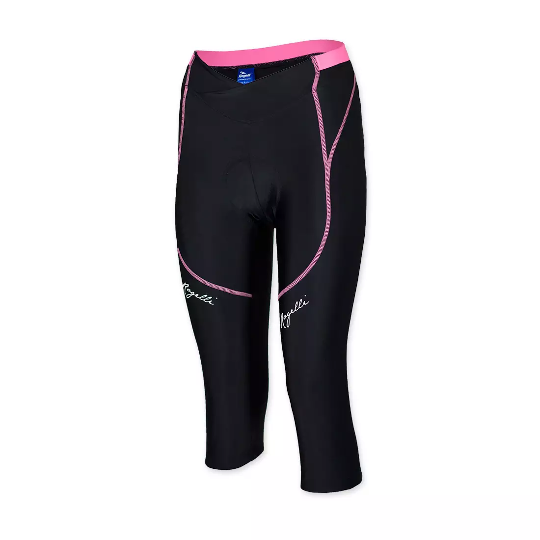 ROGELLI BIKE 010-214 CELIA - pantaloni scurți de ciclism 3/4 dama, negru și roz