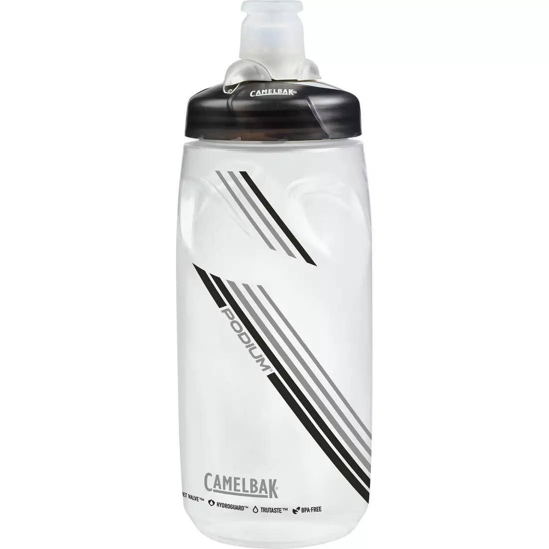 Sticla de apă pentru bicicletă Camelbak SS18 Podium 21oz / 620 ml Clear Carbon