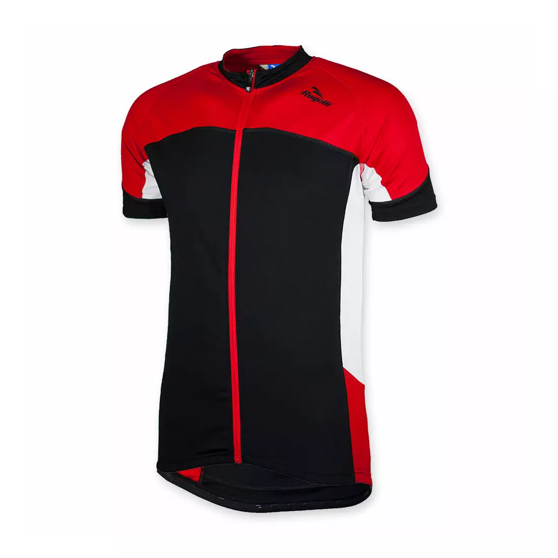 Tricou pentru ciclism bărbați ROGELLI RECCO, negru și roșu