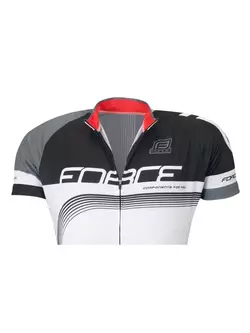 FORCE LUX tricou de ciclism masculin alb-negru