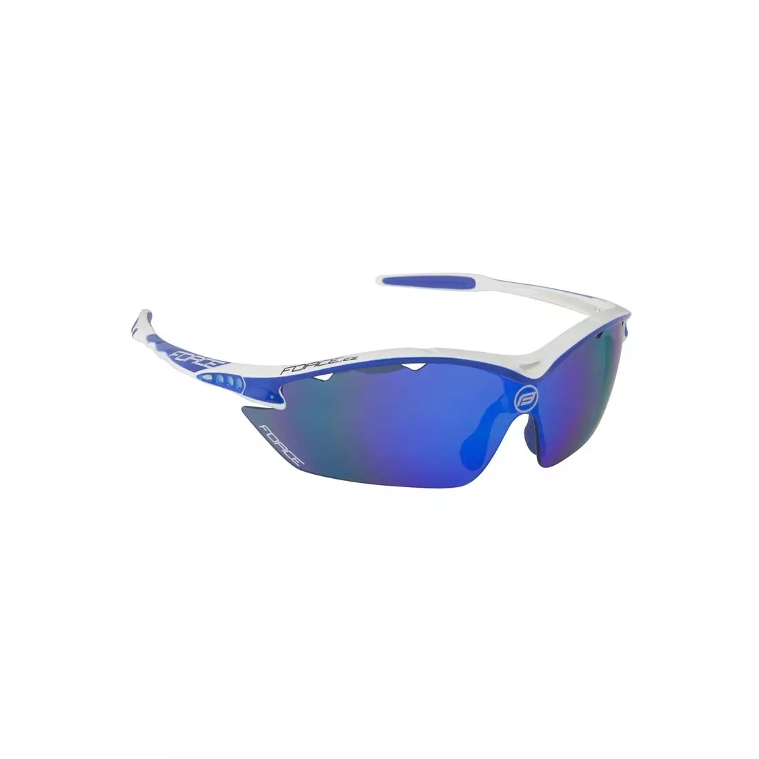 FORCE RON Ochelari sport/ciclism alb și albastru 91010 lentile înlocuibile