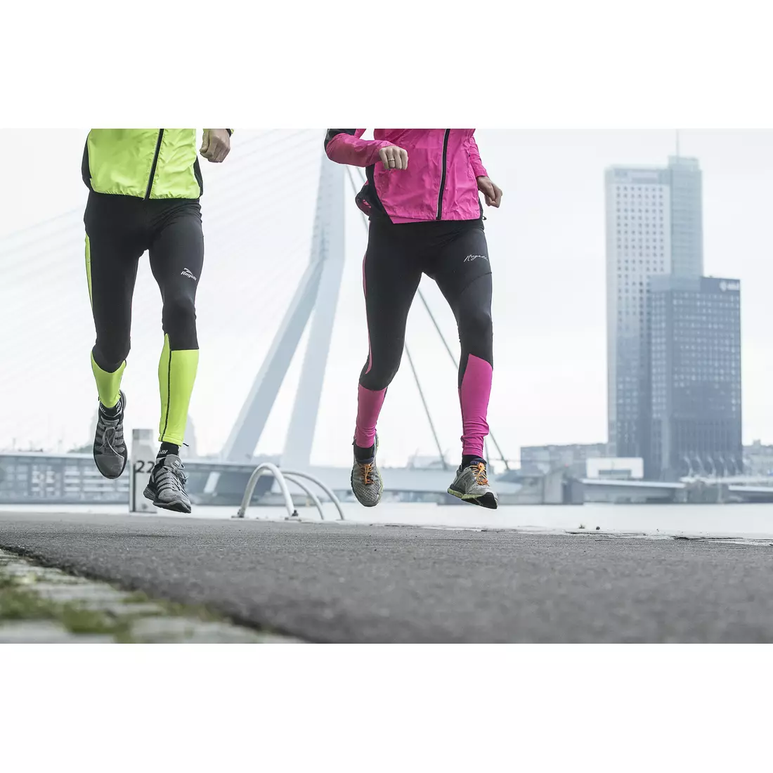 Hanorac pentru alergare bărbați ROGELLI RUN GRAFTON 830.635, culoare: fluor