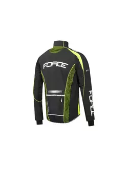 Jachetă pentru biciclete softshell FORCE X72 PRO pentru bărbați, negru-fluor 90003
