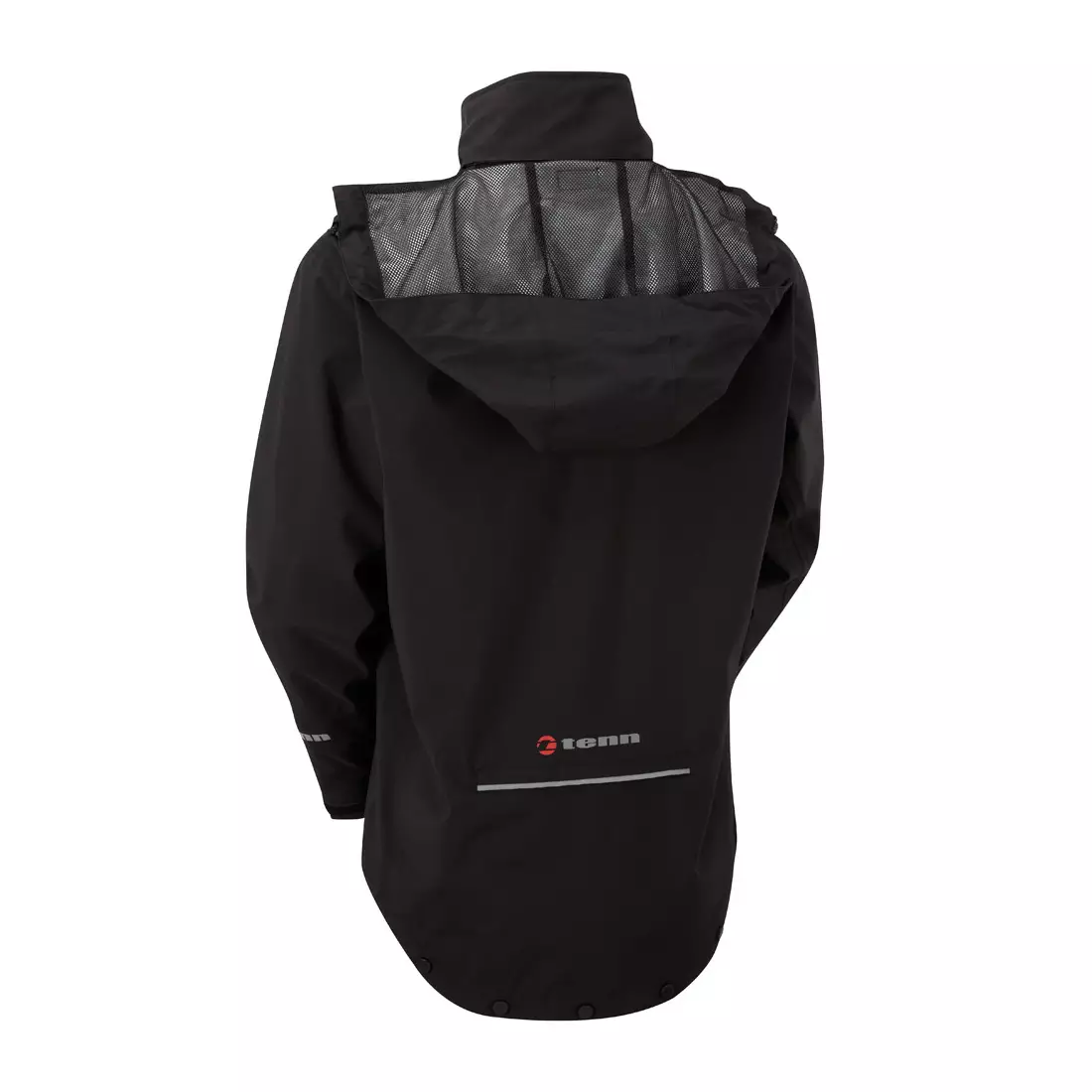 Jachetă pentru ciclism TENN OUTDOORS SWIFT, impermeabilă, cu glugă, neagră