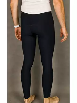 Pantaloni de ciclism izolați MikeSPORT GEXO cu inserție COMP HP fără bretele, cusături negre și negre