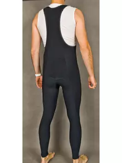 Pantaloni izolați pentru ciclism MikeSPORT GEXO cu inserție COMP HP, salopetă, cusături negre și negre