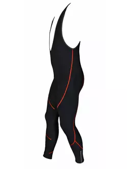 Pantaloni izolați pentru ciclism MikeSPORT GEXO cu inserție COMP HP, salopete, cusături negre și roșii